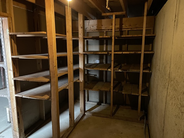 Farmhouse Basement Storage Area